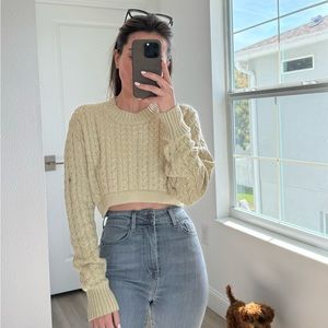 Danielle Bernstein - Mock Neck Cropped Sweater